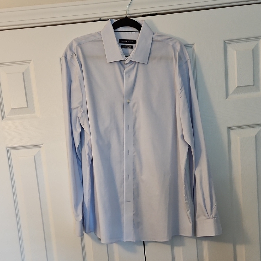 Tommy Hilfiger Blue Dress Shirt Classic Style